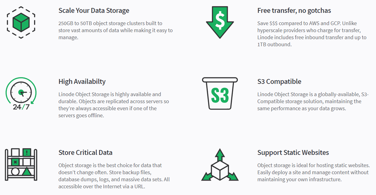 linode-s3-object-storage-feature-list